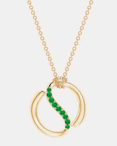 Natori Women's Tsavorite Yin-yang Shangri-la Knot Pendant Necklace In Green