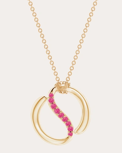 Natori Women's Sapphire Yin-yang Shangri-la Knot Pendant Necklace In Pink