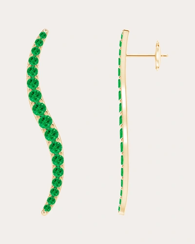 Natori Women's Tsavorite Brush Stroke Shangri-la Stud Earrings In Green