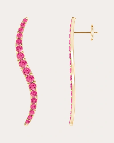 Natori Women's Shangri-la 14k Gold Pink Sapphire Earrings