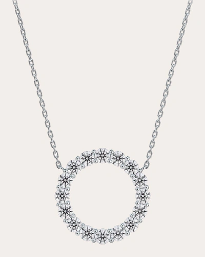 De Beers Forevermark Women's Diamond Circle Pendant Necklace In Silver