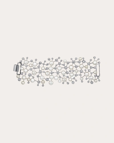 Anabela Chan Women's Pearl Constellation Bracelet 18k Gold In White