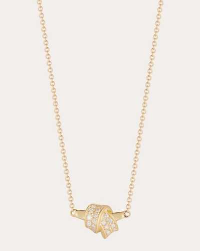 Carelle Women's Diamond Knotted Pendant Necklace In Gold