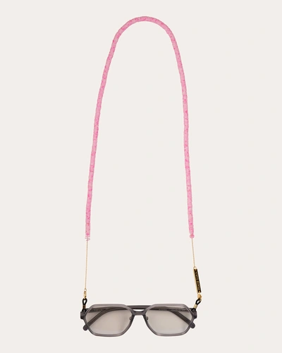 Frame Chain Baby Pink Candy Rain Glasses Chain In Gold
