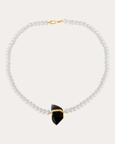 Jia Jia Women's Ocean Jumbo Smoky Quartz Diamond Pearl Necklace In White