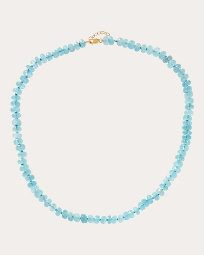 Jia Jia Women's Oracle Aquamarine Crystal Necklace In Blue