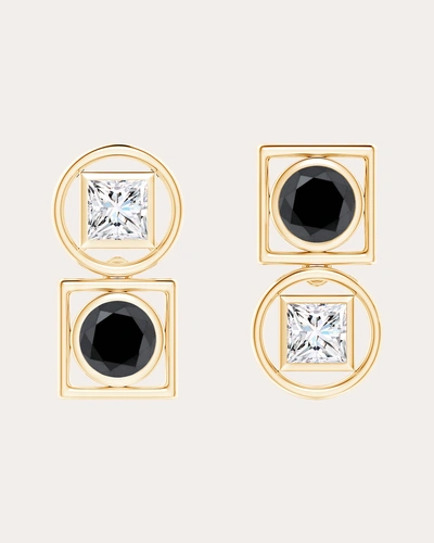 Natori Women's Black & White Diamond Infinity Stud Earrings In Gold