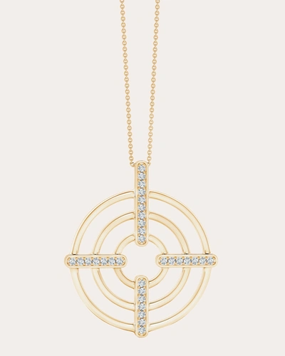 Natori Women's Diamond Bar Infinity Circle Pendant Necklace In Gold