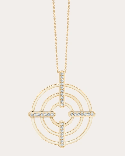 Natori Women's Bar 14k Gold Diamond Pendant Necklace