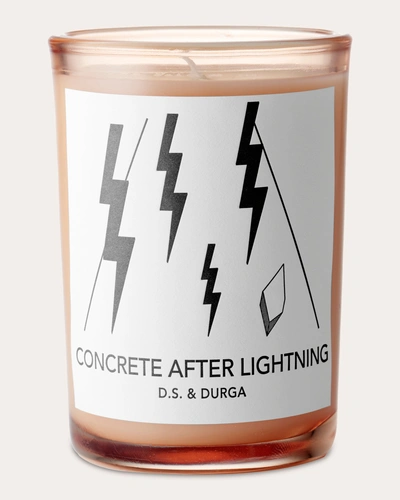 D.s. & Durga D. S. & Durga Concrete After Lightning Candle 7oz Cotton In Pink