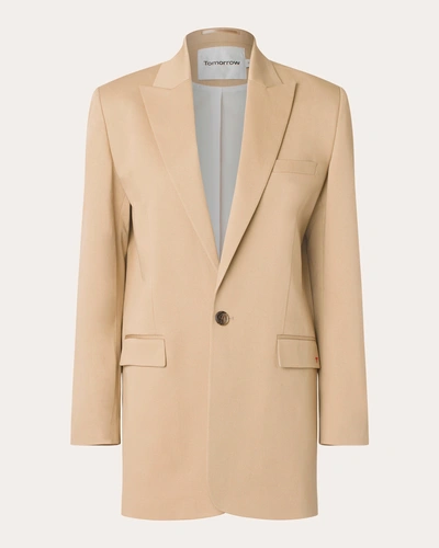 Tomorrow Women's Oversized Ellen Blazer In Tan