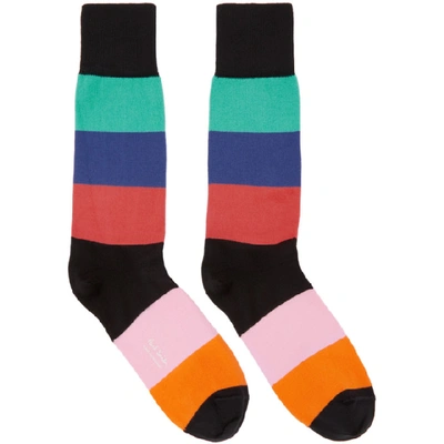 Paul Smith Multicolor Razzle Stripe Socks In 79 Multicol