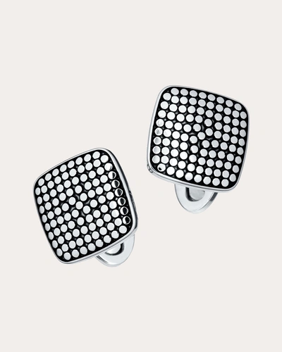 Jan Leslie Women's Dotted Square Sterling Silver Cufflinks