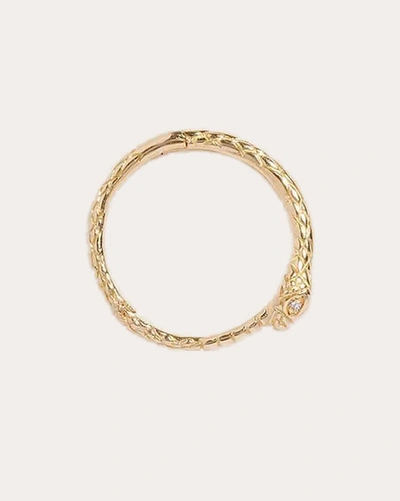 Pamela Love Women's Serpent 14k Gold Diamond Single Hoop Earring