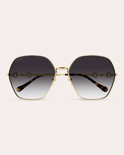 Gucci Women's Shiny Endura Gold Geometric Sunglasses
