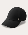 Helen Kaminski Women's Bronte Linen Baseball Cap In Black/ Black