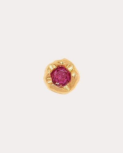 Pamela Love Women's Petite Molten Ruby Nugget Stud Earring In Gold