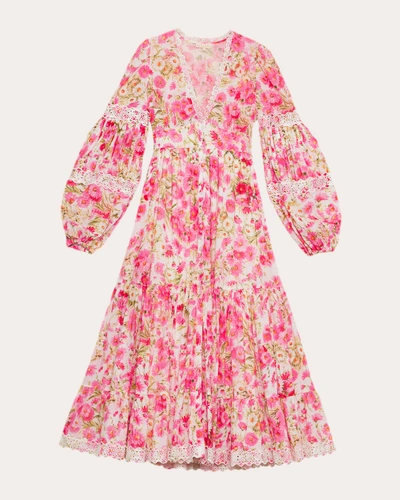 Bytimo Women's Cotton Slub Tiered Maxi Dress In Pink | ModeSens