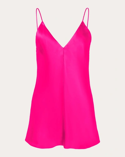 Studio Amelia Women's V-neck Crepe Camisole Top In Pink