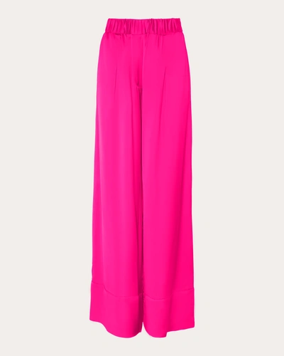 Studio Amelia Women's Fluid Crepe Palazzo Pants In Pink