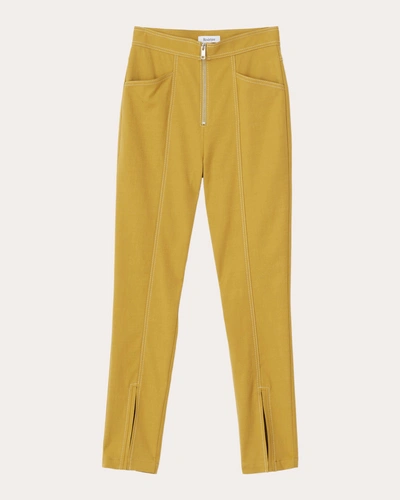 Rodebjer Women's Yvonne Fitted Pants In Yellow