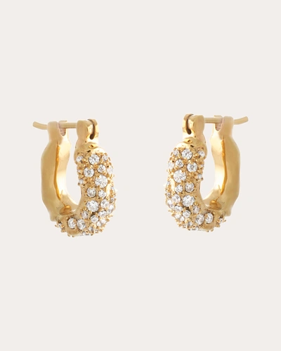 Joanna Laura Constantine Women's Cubic Zirconia Mini Wave Hoop Earrings In Gold