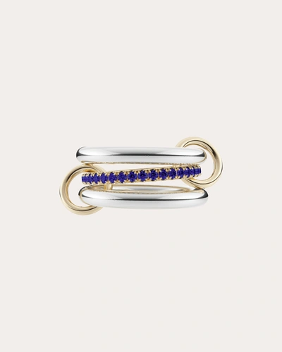 Spinelli Kilcollin Women's Libra Bleu Petite Two-tone Linked Ring In Yellow Gold/sterling Silver