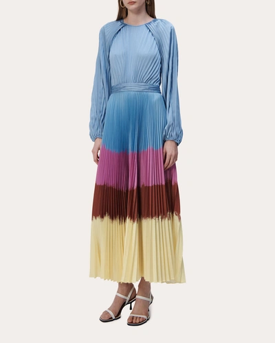 Simkhai Women's Suzie Dip-dye Midi Dress In Hydrangea Dip Dye