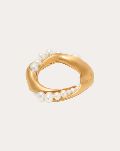 Completedworks + Net Sustain Drippity Drip Recycled Gold Vermeil Pearl Ring