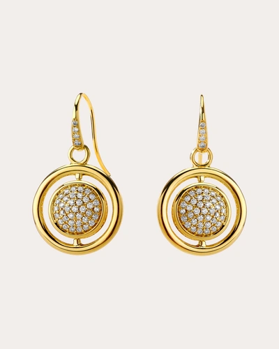 Syna Jewels Women's Cosmic Diamond Swivel Earrings In Gold