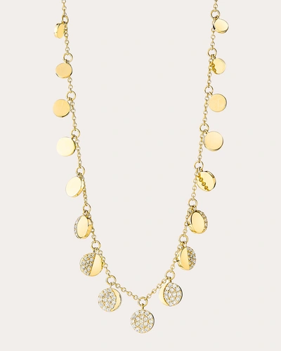 Syna Jewels Women's Cosmic Interspersed Moon Phase Necklace In Gold