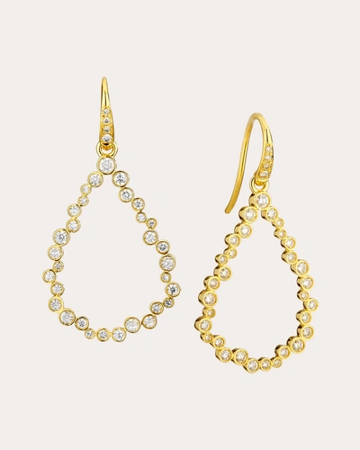 Syna Jewels Women's Cosmic Tear Drop Diamond Earrings In Gold