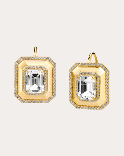 Syna Jewels Women's Gemstone & Diamond Octa Earrings In Gold