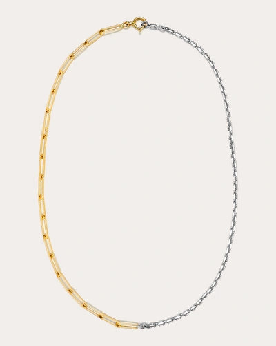Yvonne Léon Women's Two-tone Nu Solitaire Necklace In Gold/silver