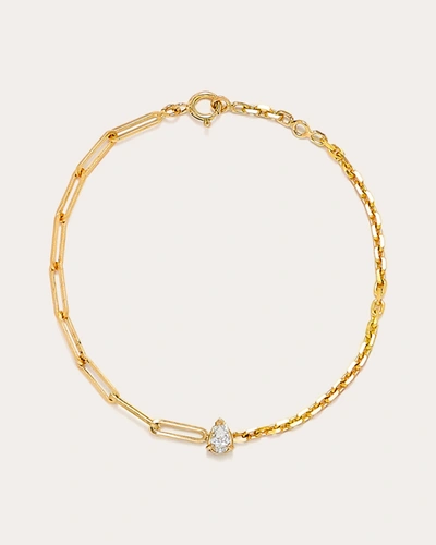 Yvonne Léon Women's Pear Diamond Solitaire Charm Bracelet In Gold