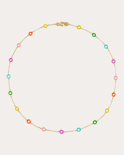 Yvonne Léon Women's Mini Rainbow Donuts Station Necklace