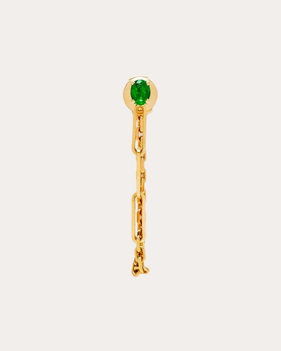 Yvonne Léon Women's Emerald Chain Solitaire Drop Earrings In Gold