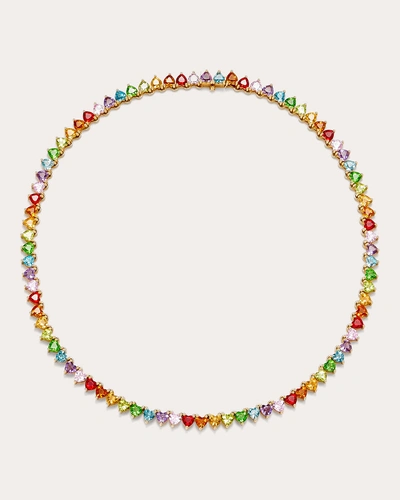 Yvonne Léon Women's Rainbow Gemstone Mini Heart Rivière Necklace