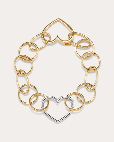 Yvonne Léon Women's Two-tone Maxi Heart Link Bracelet In Gold