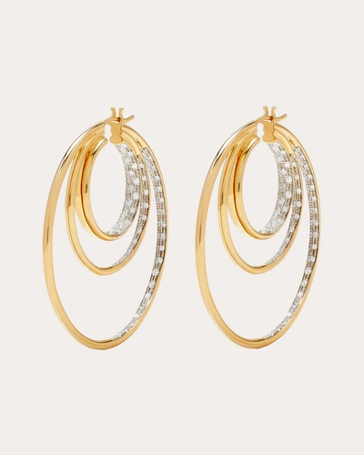 Yvonne Léon Women's Diamond Triple Hoop Earrings In Gold