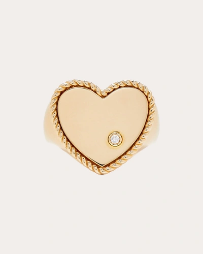 Yvonne Léon Women's Gold Heart Signet Ring