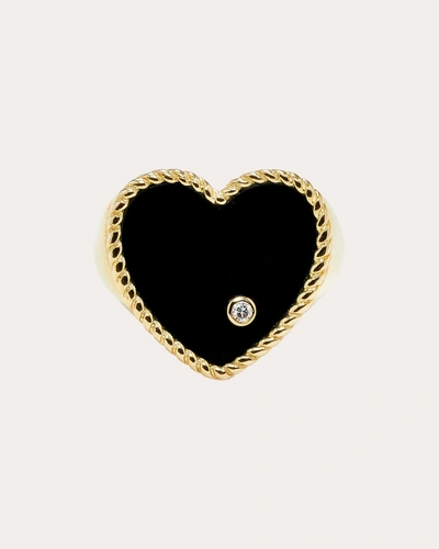 Yvonne Léon Women's Onyx Heart Signet Ring In Black