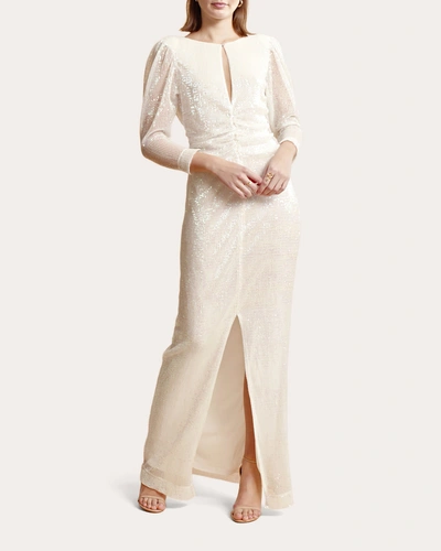 Bytimo Women's Sequin Maxi Dress In White