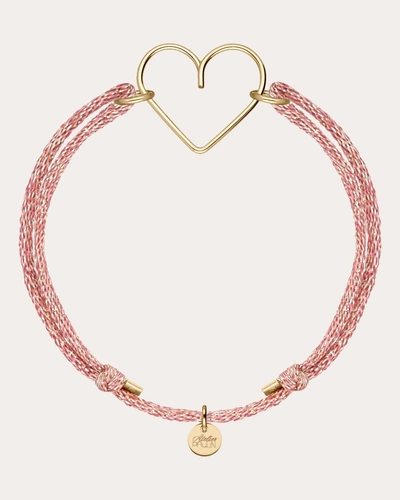 Atelier Paulin Women's Heart Cord Bracelet In Pink