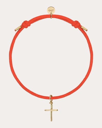 Atelier Paulin Women's Cross Color Block Bracelet In Red