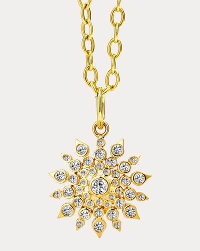 Syna Jewels Women's Diamond Cosmic Starburst Pendant In Gold