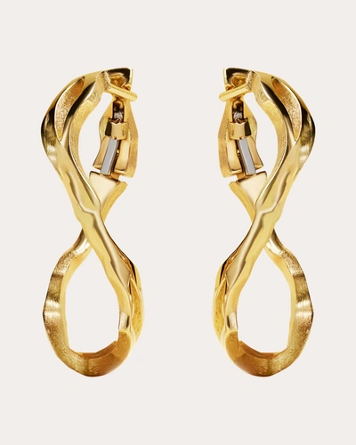 Milamore Women's 18k Gold Kintsugi Infinity Hoop Earrings