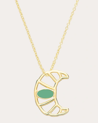 Aliita Women's Croissant Pendant Necklace In Gold