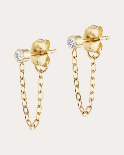 The Gild Women's Diamond Chain Hugger Earrings In Gold