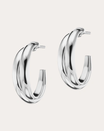 The Gild Women's Silver Layered Hoop Earrings